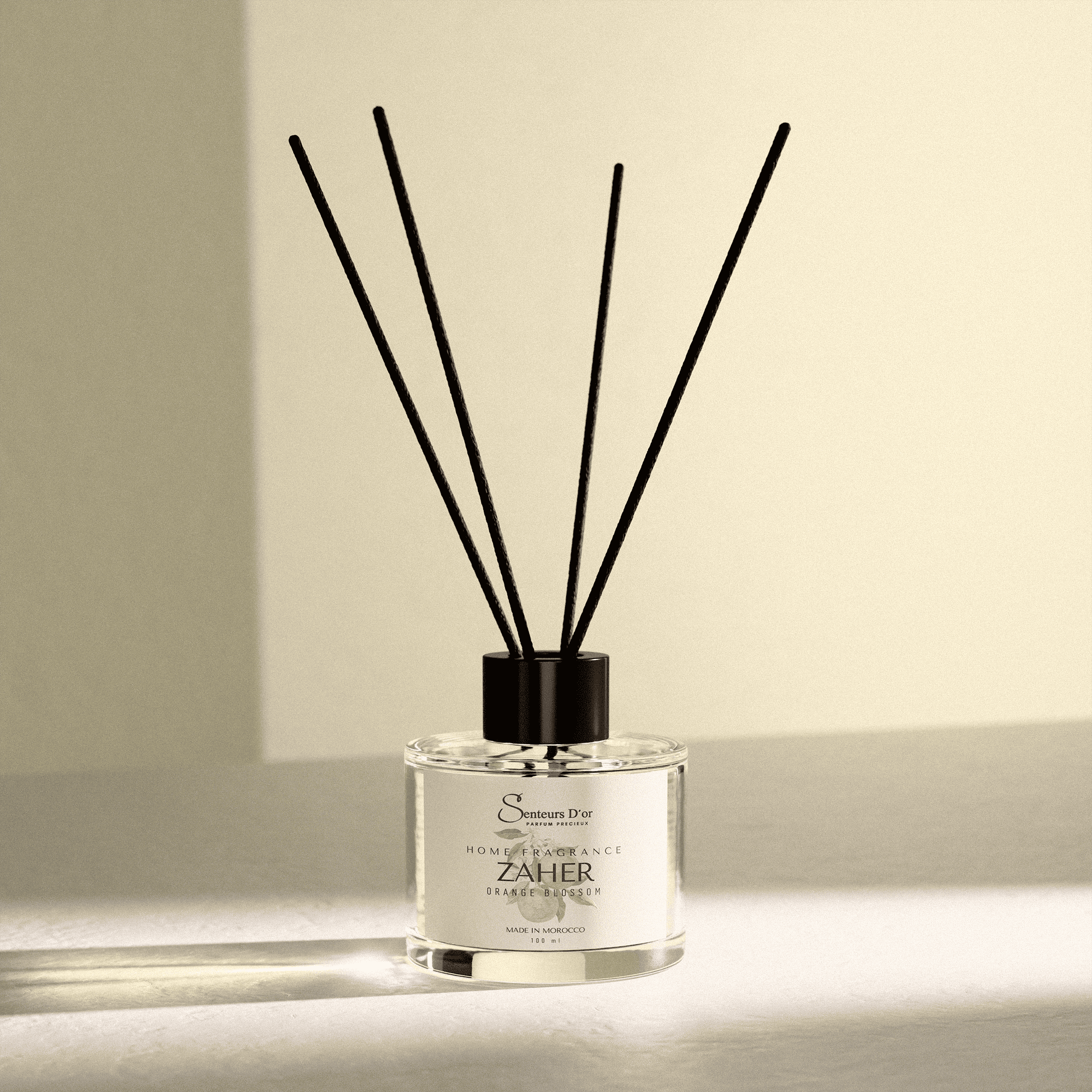 Diffuseur ZAHER – parfum Fleur d’Oranger 100 ml – Senteurs d’Or